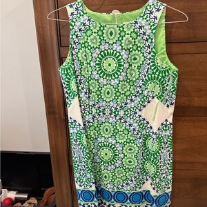 London Times Green and Blue Floral Dress